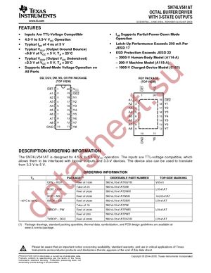 SN74LV541ATNSRE4 datasheet  